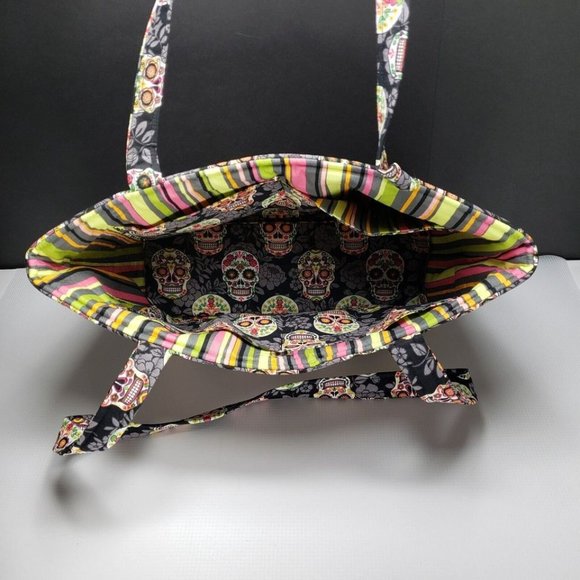 Handmade Sugar Skulls Handbag Tote - Picture 4 of 5